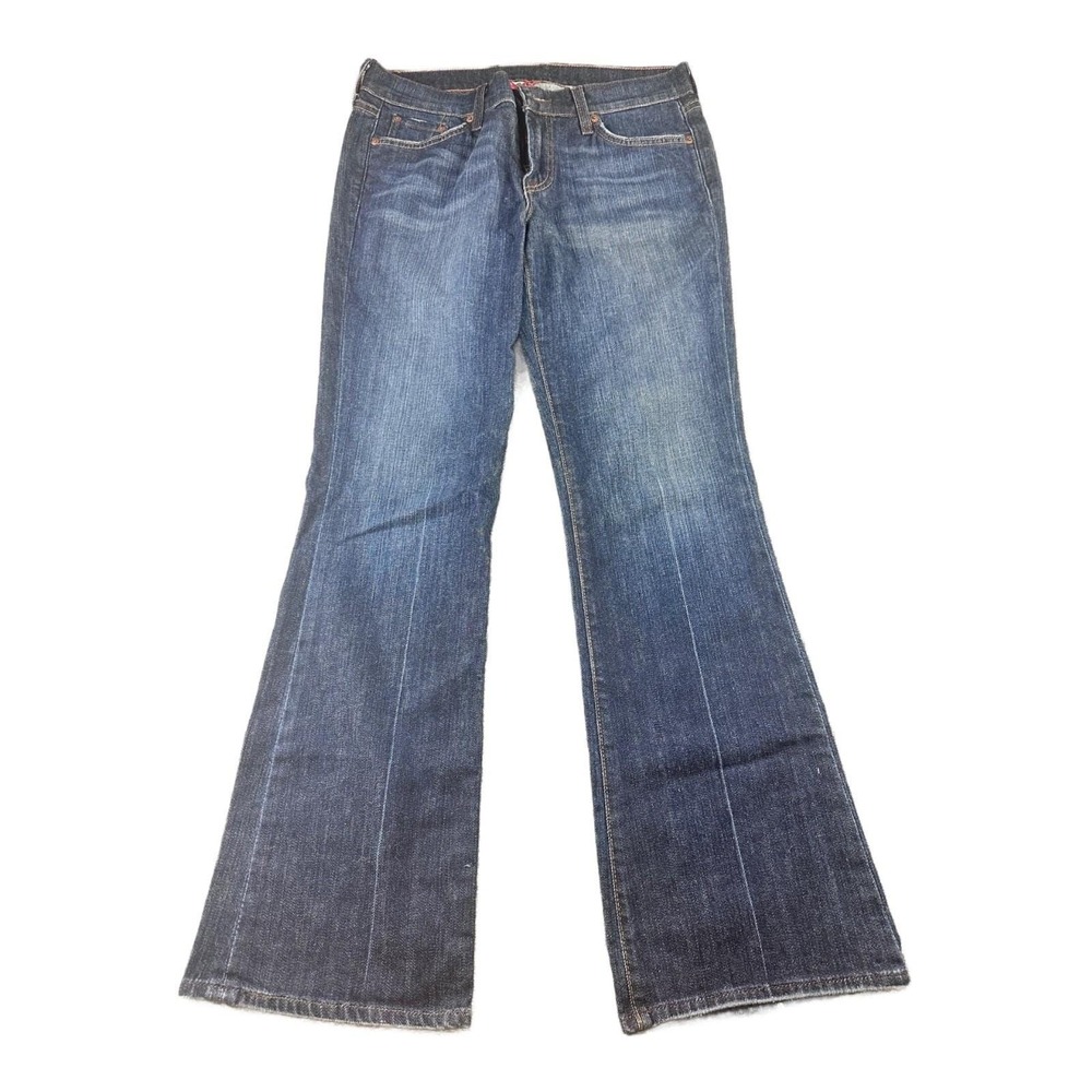 Y2K Lucky Brand Jeans Women 6/28 Blue Sweet N Low Denim Flare Festival Bohemian